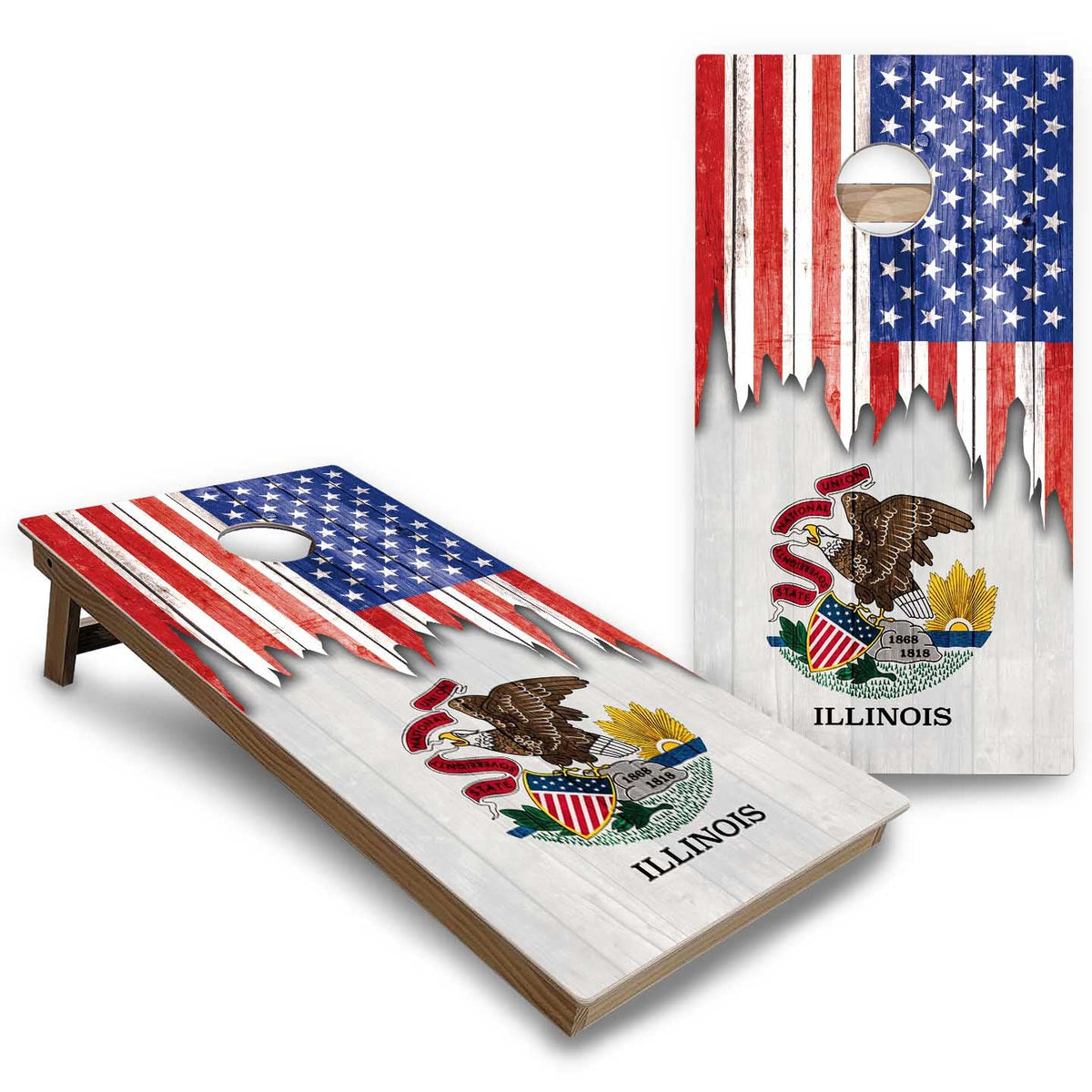 State Flags Hawaii to Maryland Cornhole Boards - Backyard Series