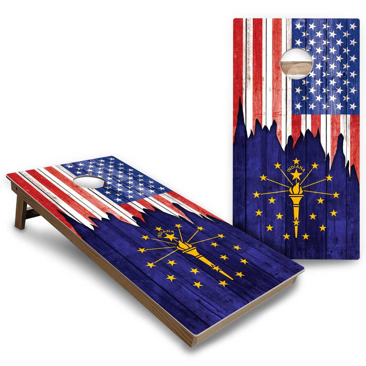State Flags Hawaii to Maryland Cornhole Boards - Backyard Series