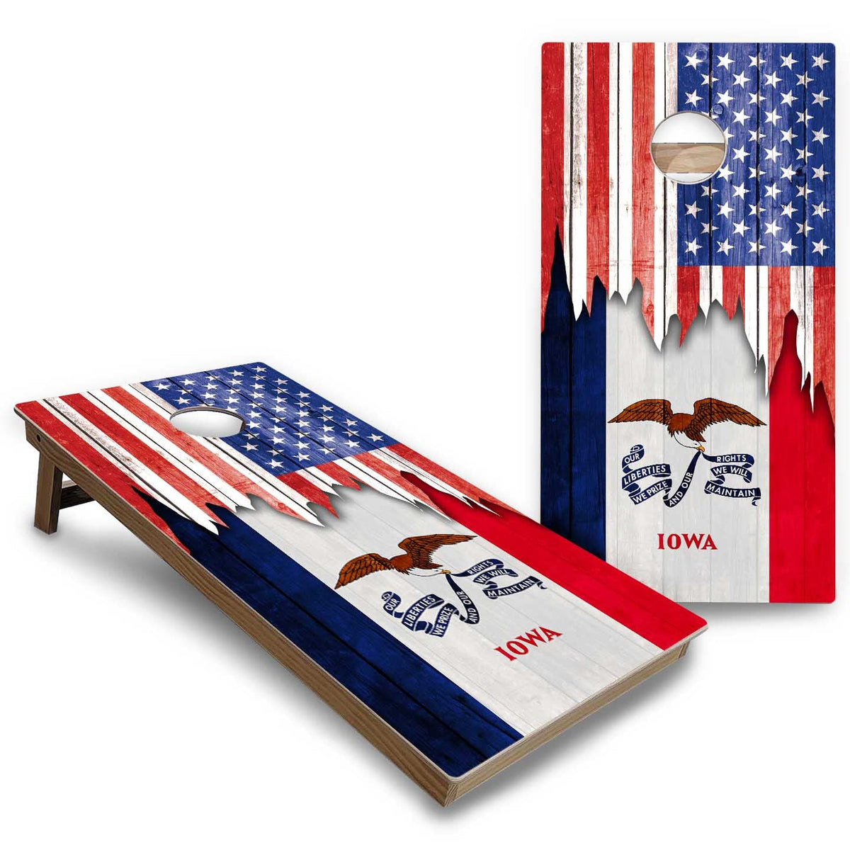 State Flags Hawaii to Maryland Cornhole Boards - Backyard Series