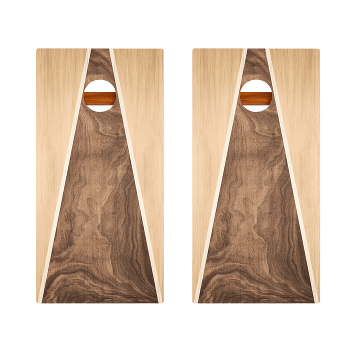 Light Swirl Triangle Silver Series Cornhole Boards