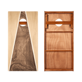 Light Swirl Triangle Silver Series Cornhole Boards
