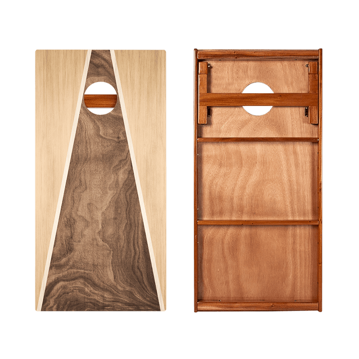 Light Swirl Triangle Silver Series Cornhole Boards
