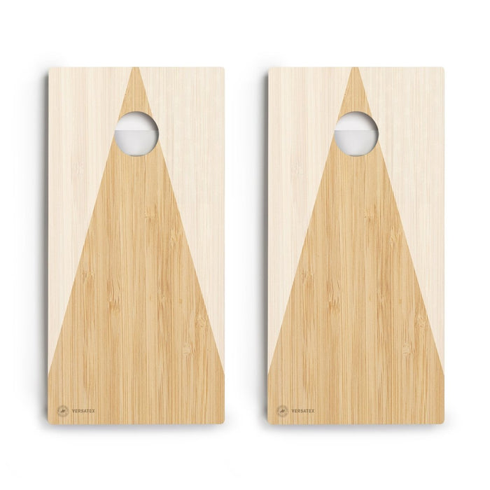 Light Wood Triangle Versatex All-Weather Cornhole Boards