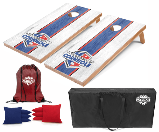 Recreational Cornhole Set World Series of Cornhole Recreational Cornhole Set - Patriotic Boards with Red and Blue Bags