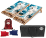 Recreational Cornhole Set World Series of Cornhole Recreational Cornhole Set - Yellowstone Old Faithful National Park Daytime Boards with Red and Royal Blue Bags
