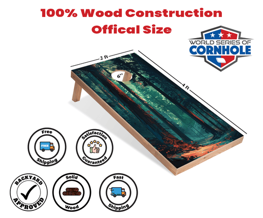 Recreational Cornhole Set World Series of Cornhole Recreational Cornhole Set - Sequoia National Park Daytime Boards with Red and Royal Blue Bags
