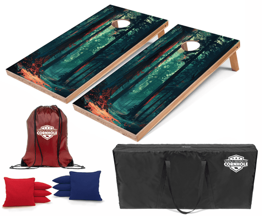 Recreational Cornhole Set World Series of Cornhole Recreational Cornhole Set - Sequoia National Park Daytime Boards with Red and Royal Blue Bags