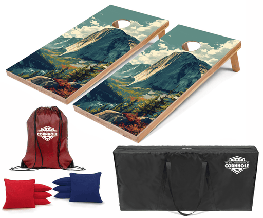 Recreational Cornhole Set World Series of Cornhole Recreational Cornhole Set - Yosemite National Park Daytime Boards with Red and Royal Blue Bags