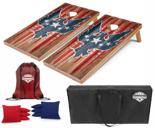 Recreational Cornhole Set World Series of Cornhole Recreational Cornhole Set - Stars and Stripes Eagle Boards with Red and Blue Bags