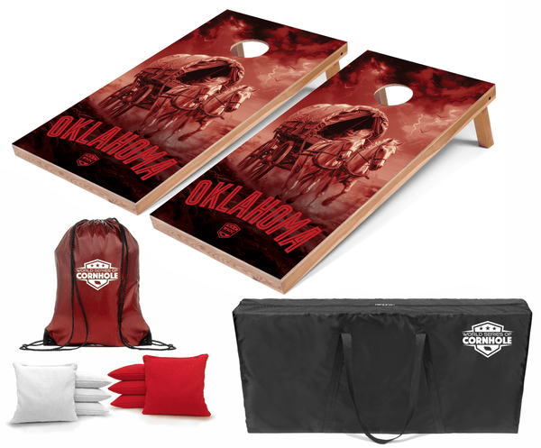 Recreational Cornhole Set World Series of Cornhole Recreational Cornhole Set - Oklahoma Sooners Boards with Red and White Bags