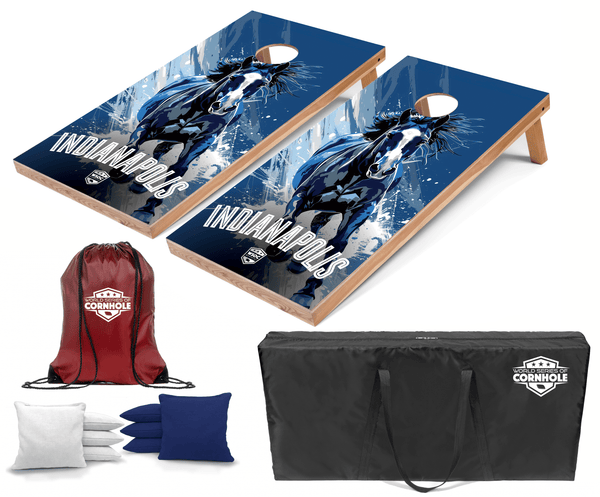 Recreational Cornhole Set World Series of Cornhole Recreational Cornhole Set - Indianapolis Colts Boards with White and Blue Bags