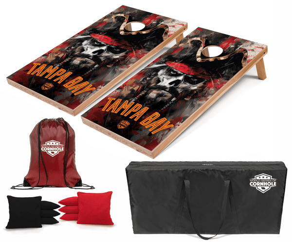 Recreational Cornhole Set World Series of Cornhole Recreational Cornhole Set - Tampa Bay Buccaneers Boards with Black and Red Bags