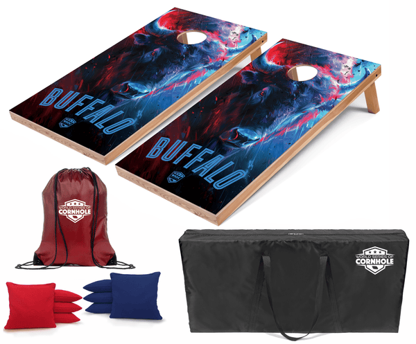 Recreational Cornhole Set World Series of Cornhole Recreational Cornhole Set - Buffalo Bills Boards with Royal Blue and Red Bags