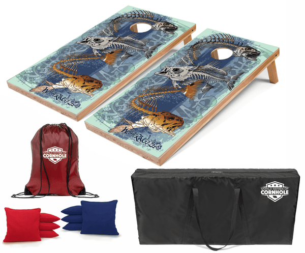 Recreational Cornhole Set World Series of Cornhole Recreational Cornhole Set - Withering Wilds Inshore Slam Boards with Red and Blue Bags