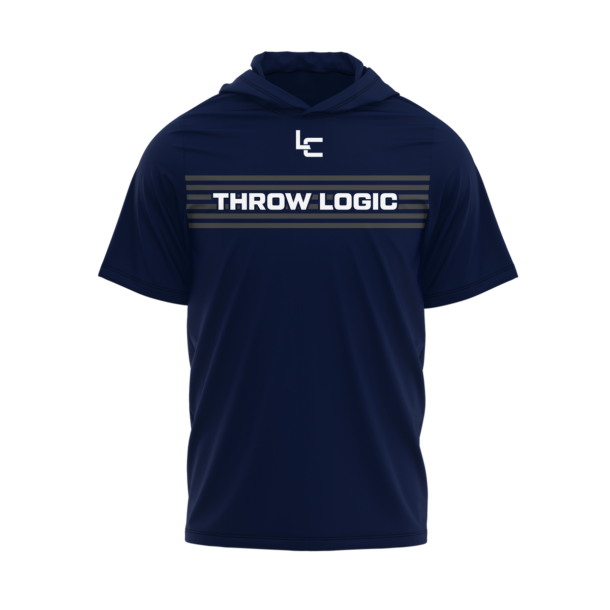 Throw Logic Stripped Short Sleeve Hoodie - Ships in 3-4 Weeks