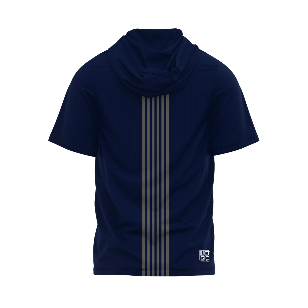 Throw Logic Stripped Short Sleeve Hoodie - Ships in 3-4 Weeks