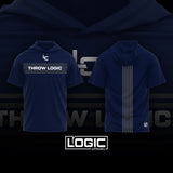 Throw Logic Stripped Short Sleeve Hoodie - Ships in 3-4 Weeks