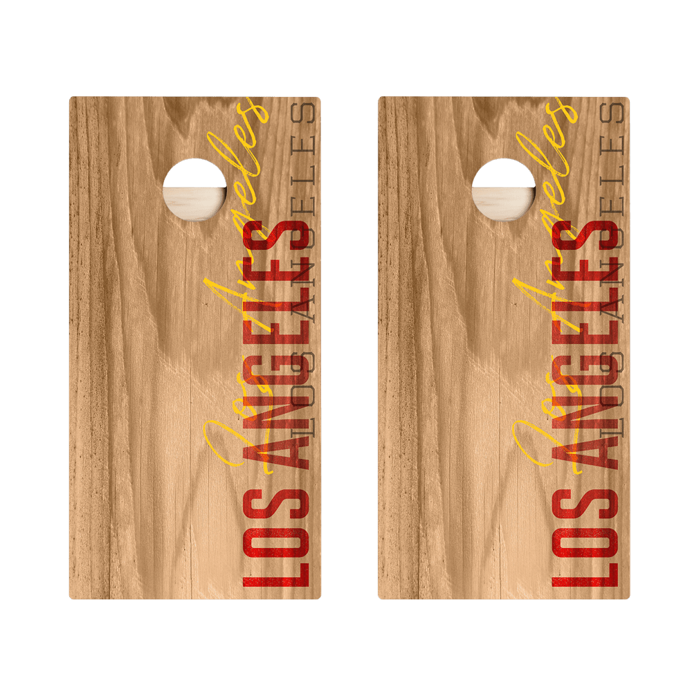 Los Angeles Red Campus Gameday Star Cornhole Boards