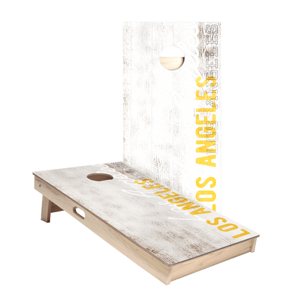 Los Angeles Yellow Football Vintage Gameday Star Cornhole Boards