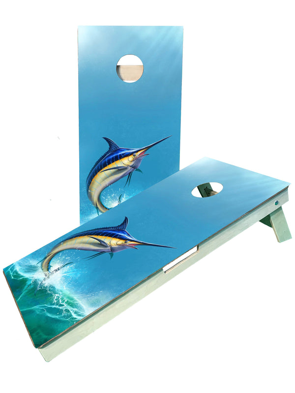 cornhole boards Marlin Deep Sea Fishing Cornhole Boards
