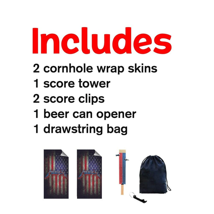 America Cornhole Boards Wraps (Set of 2)