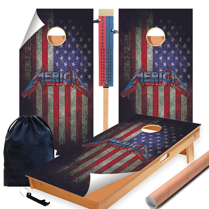 America Cornhole Boards Wraps (Set of 2)