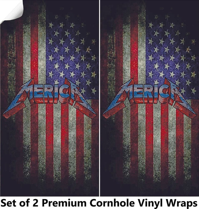 America Cornhole Boards Wraps (Set of 2)