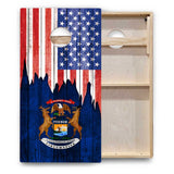 State Flags Massachusetts to New Jersey Cornhole Boards - Backyard Series