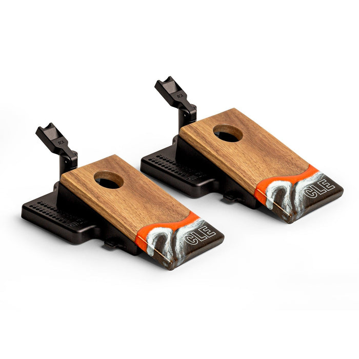 Cornhole Boards Mini Tabletop Resin & Wood Cornhole Set | Gameday Collection