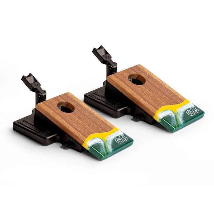 Cornhole Boards Mini Tabletop Resin & Wood Cornhole Set | Gameday Collection