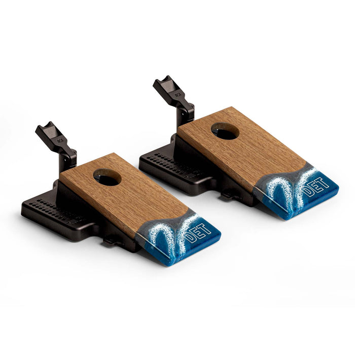 Cornhole Boards Mini Tabletop Resin & Wood Cornhole Set | Gameday Collection