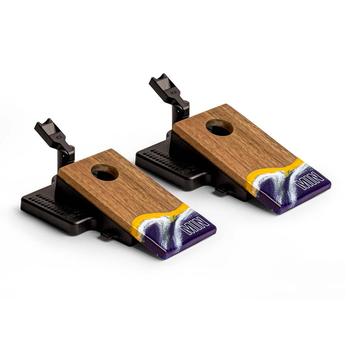 Cornhole Boards Mini Tabletop Resin & Wood Cornhole Set | Gameday Collection