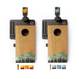 Cornhole Boards Green Mini Tabletop Resin & Wood Cornhole Set | Mountain Collection