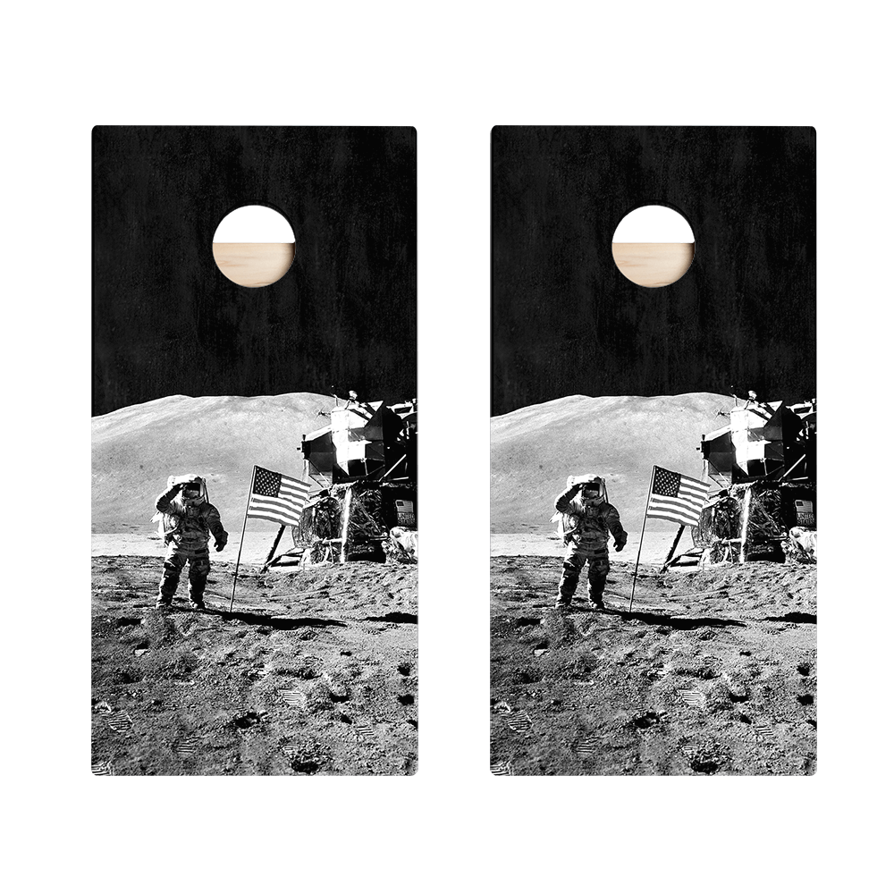 Moon Landing Star Cornhole Boards