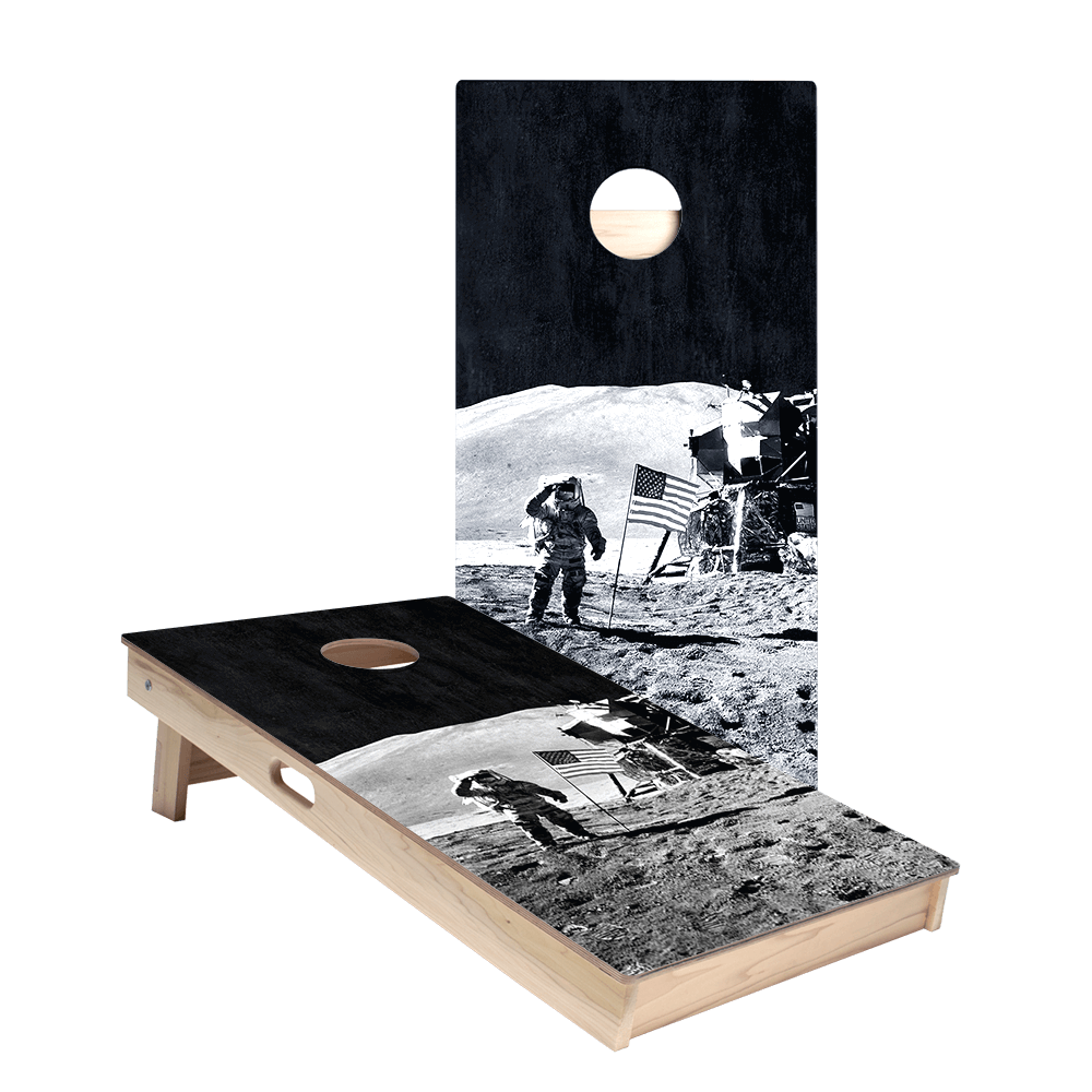 Moon Landing Star Cornhole Boards