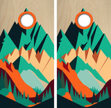 Mountains Cornhole Design