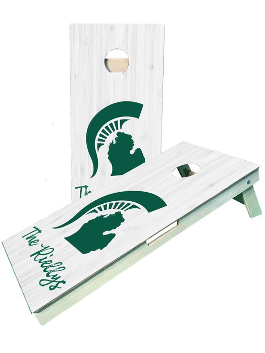 cornhole boards State of Michigan Custom Name Pro Style Cornhole Boards