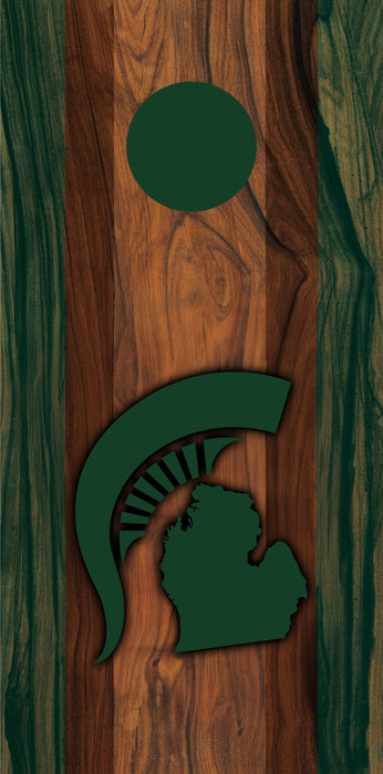 cornhole boards State of Michigan Green Pro Style Cornhole Boards