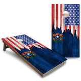 State Flags Massachusetts to New Jersey Cornhole Boards - Backyard Series