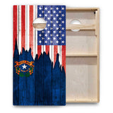 State Flags Massachusetts to New Jersey Cornhole Boards - Backyard Series