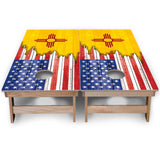 State Flags New Mexico to South Carolina Cornhole Boards - Backyard Series