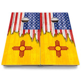 State Flags New Mexico to South Carolina Cornhole Boards - Backyard Series