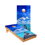 Ocean Boardwalk Star Cornhole Boards