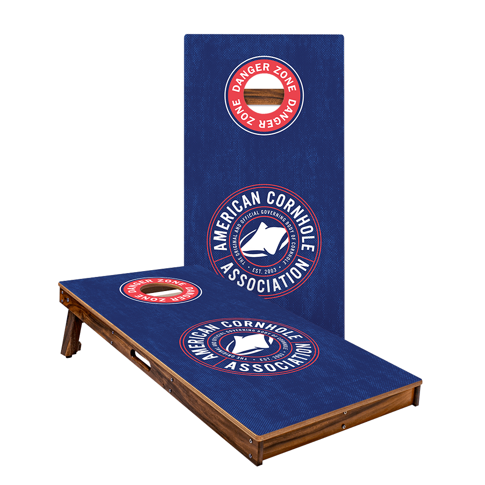 Official ACA Blue Tournament Badge Gold Series Cornhole Boards