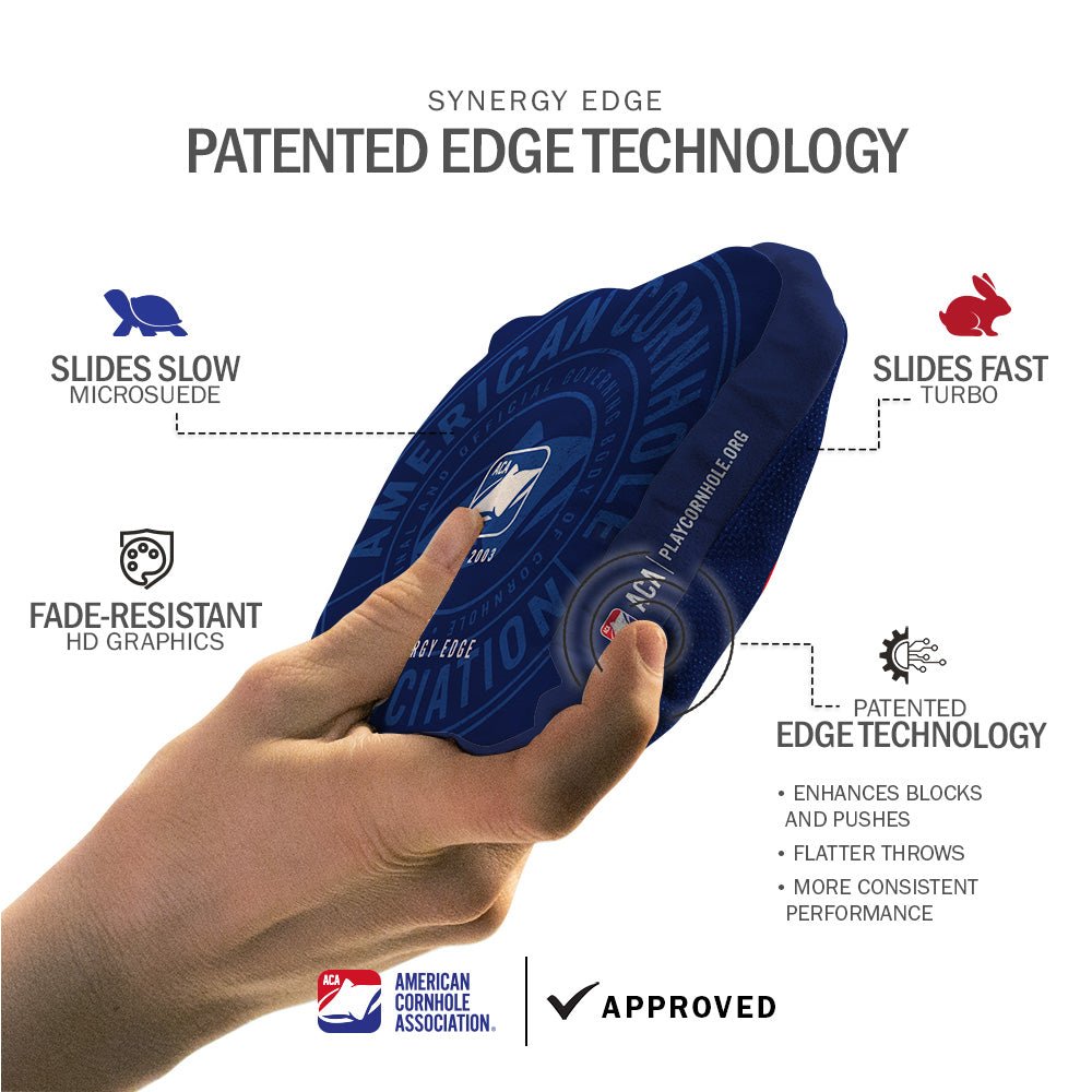 Official ACA Tournament Badge Synergy Edge Cornhole Bags