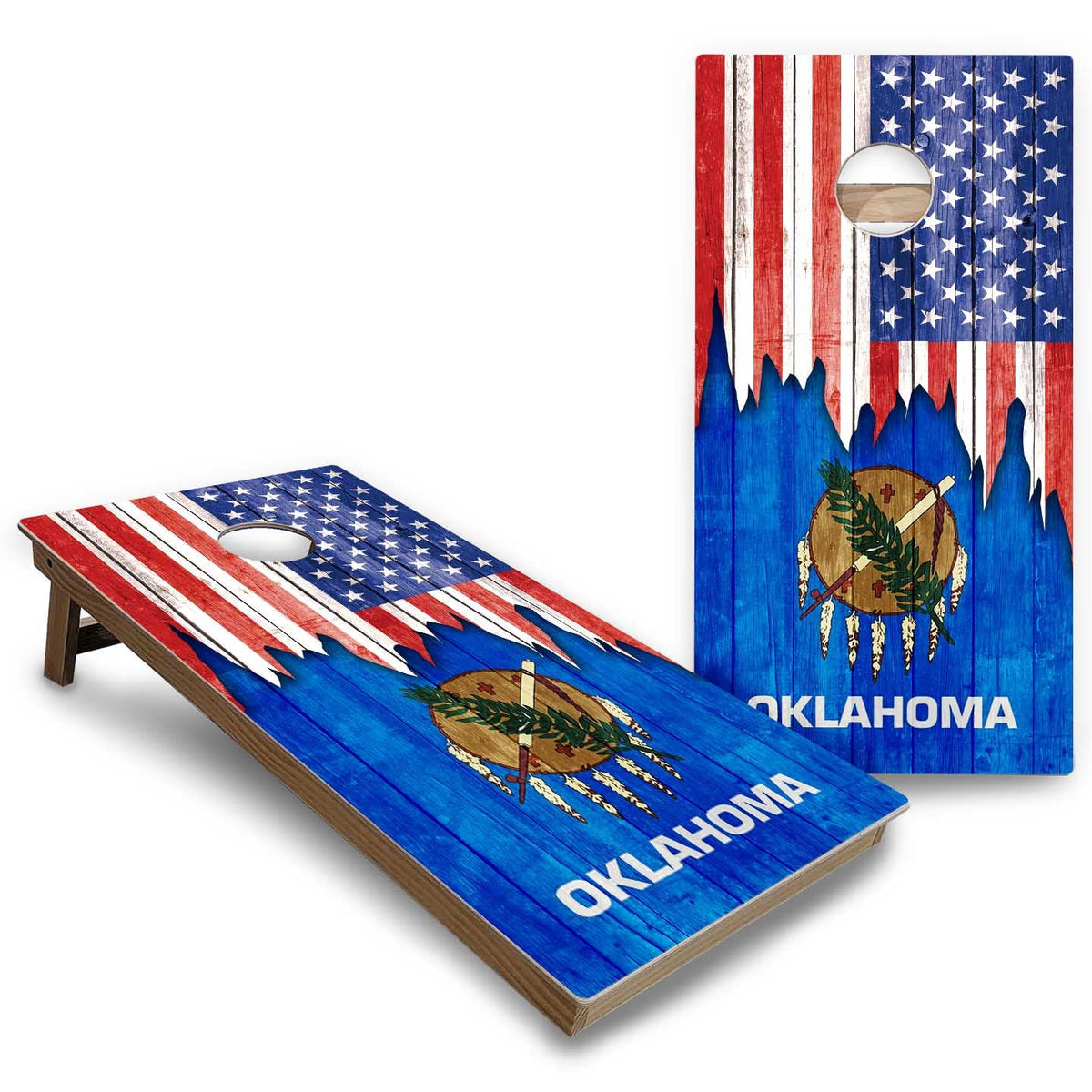 State Flags New Mexico to South Carolina Cornhole Boards - Backyard Series