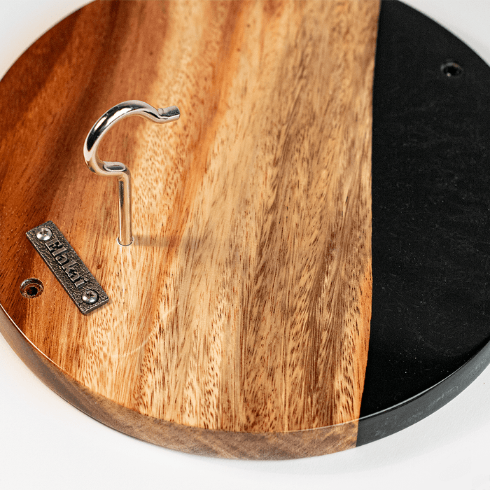 Hook and Ring One of a Kind Black Epoxy Resin Live-Edge Wood Hook and Ring Toss Game