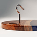 Hook and Ring One of a Kind Blue Pearl Epoxy Resin Live-Edge Wood Hook and Ring Toss Game