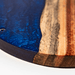 Hook and Ring One of a Kind Blue Pearl Epoxy Resin Live-Edge Wood Hook and Ring Toss Game