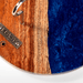 Hook and Ring One of a Kind Blue Pearl Epoxy Resin Live-Edge Wood Hook and Ring Toss Game